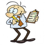 cartoon man with clipboard happy cropped cartoon man with clipboard happy cropped